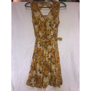 Xhilaration Yellow Floral Dress - Small